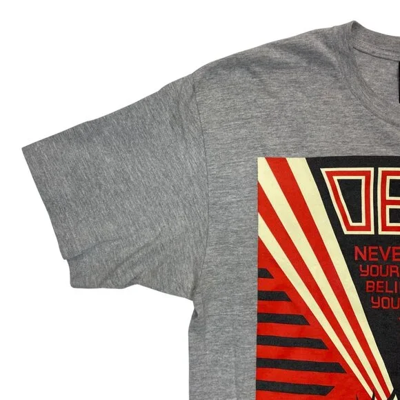 Y2K Obey  Heather Gray Propaganda Eye Graphic T-Shirt Men's Size L - Picture 6 of 8